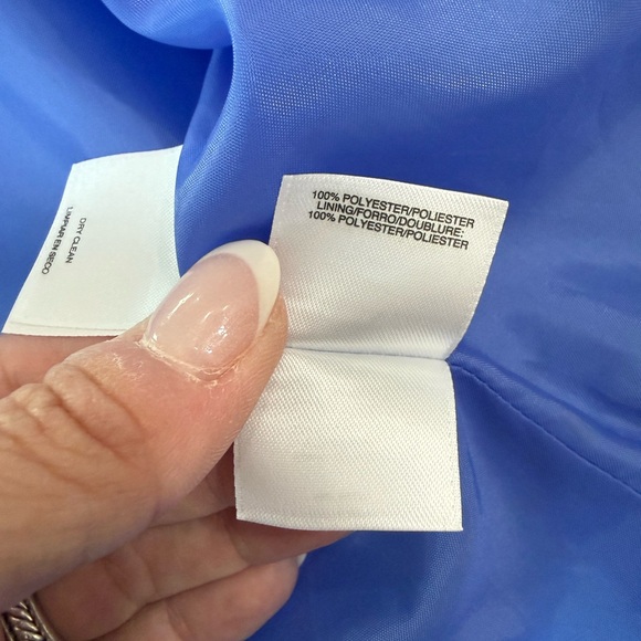 Evan Picone Navy and White Striped Blazer - Picture 6 of 9